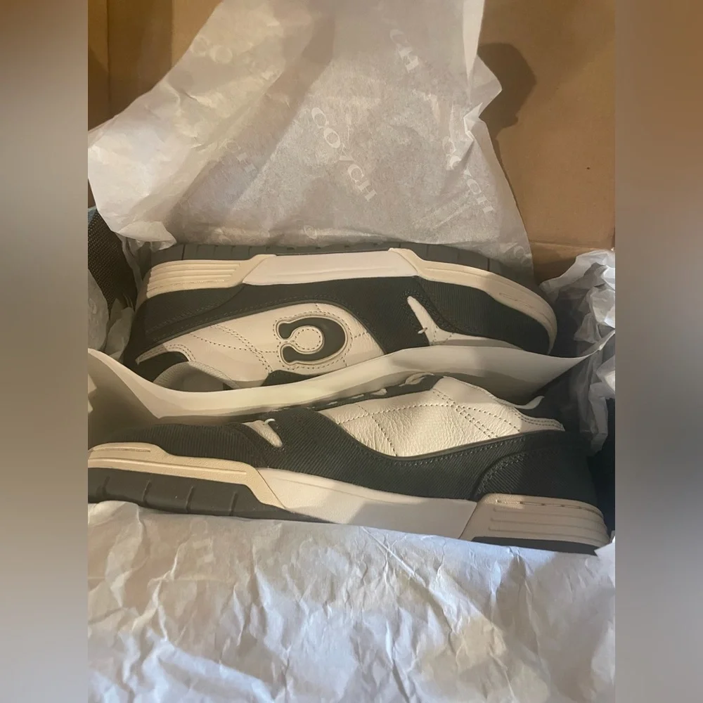 COACH NIB Women’s Charcoal SoHo Denim Sneakers Size 8 - Picture 6 of 17